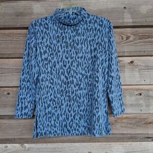 Jacquard Animal Print Mock Neck Pullover Tunic from Chico's